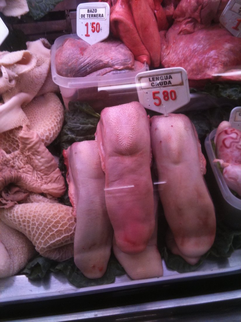 Cow tongue for sale at the market, who wants some!?!?