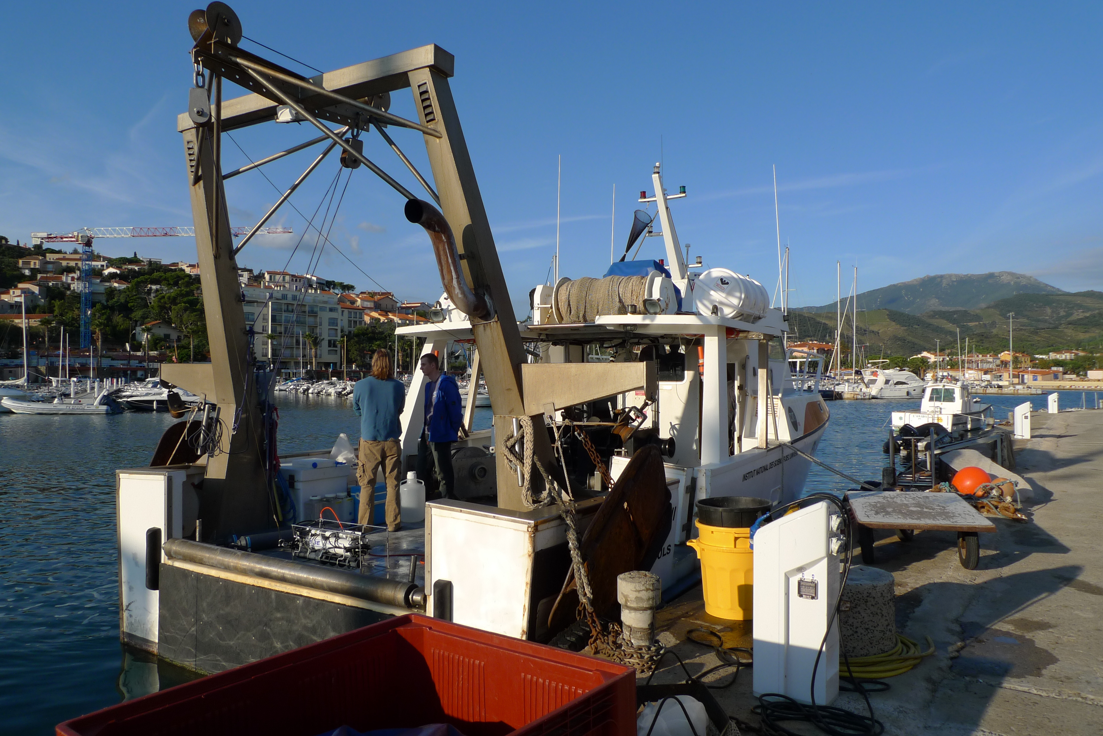 Ian and I on the research boat