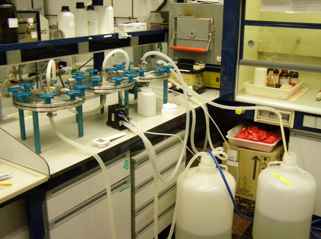 Filter setup in lab