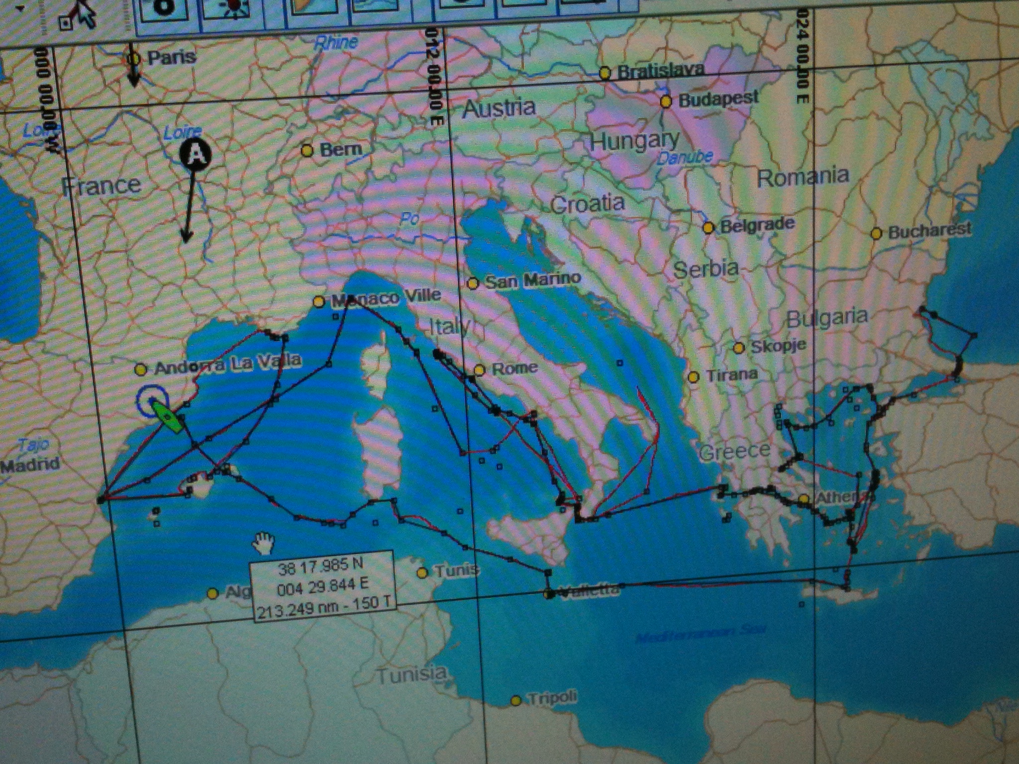 The summer route, over 7,200 miles