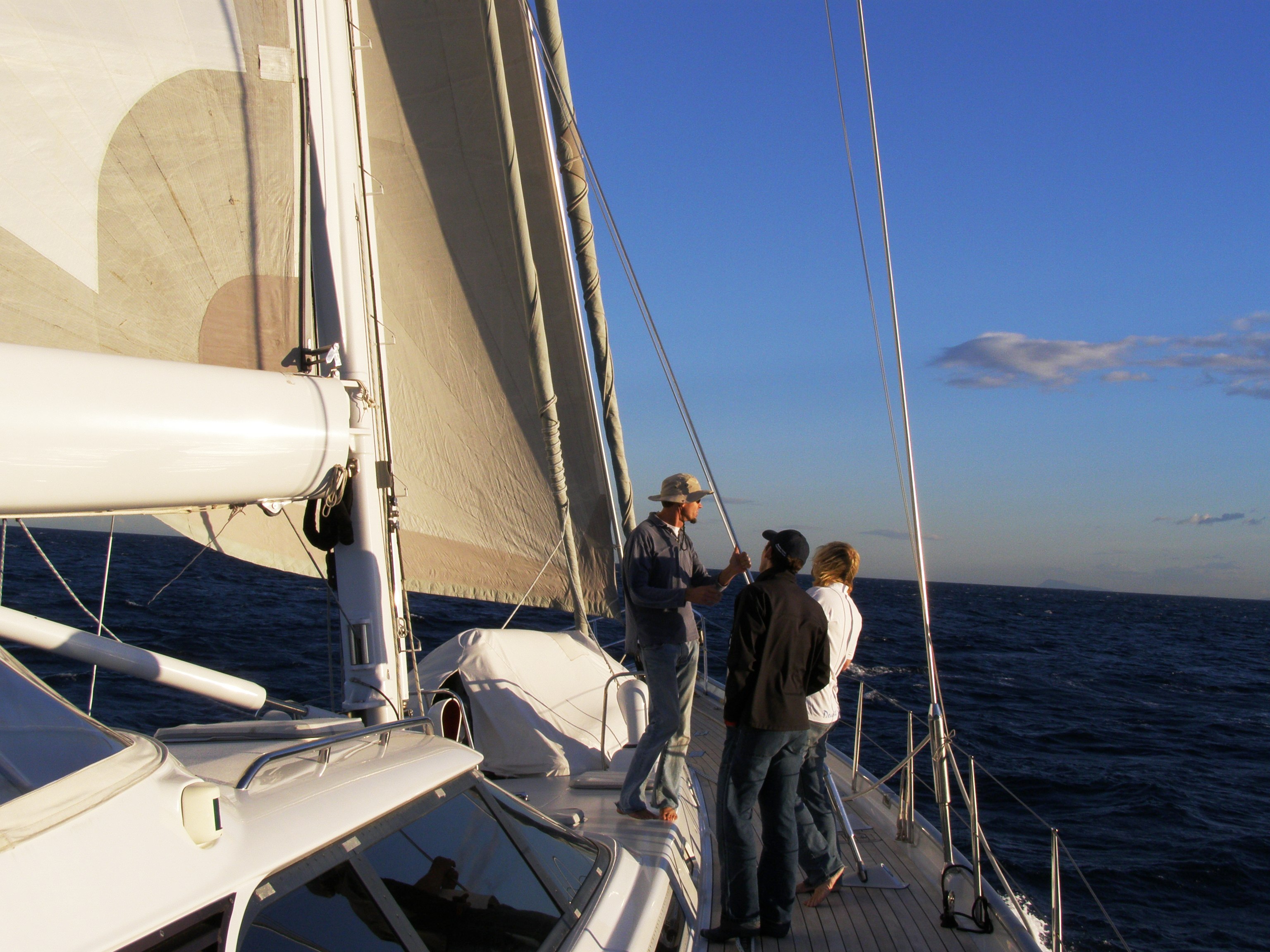 John showing the delivery crew around Sorcerer II