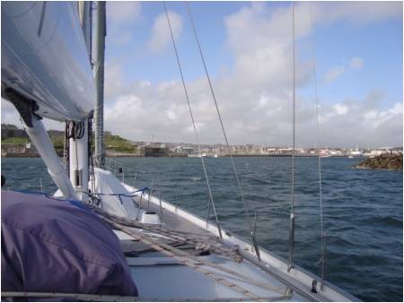 Sorcerer II arriving in Plymouth.