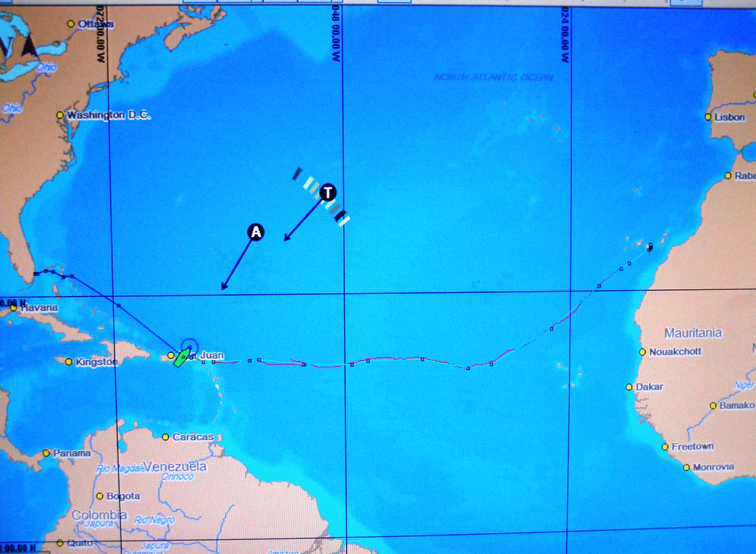 Route, Canary Islands to USVI