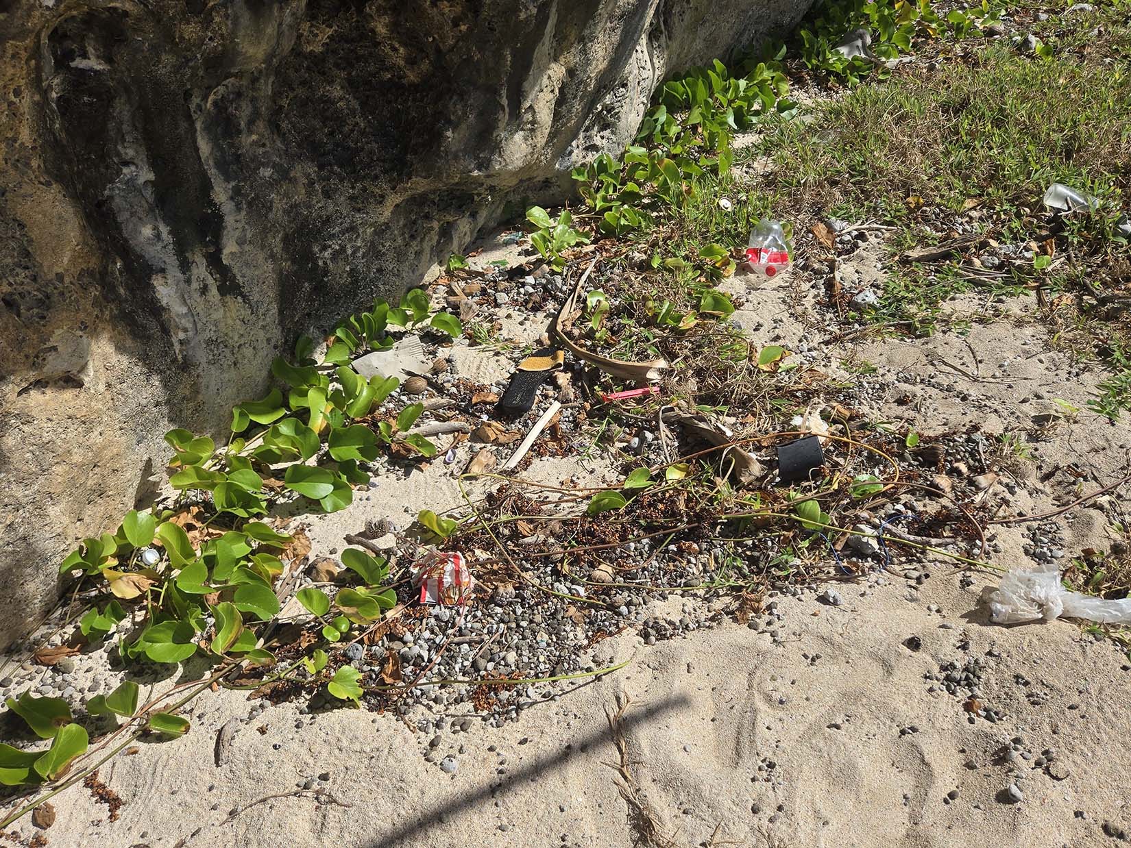 Garbage on beach