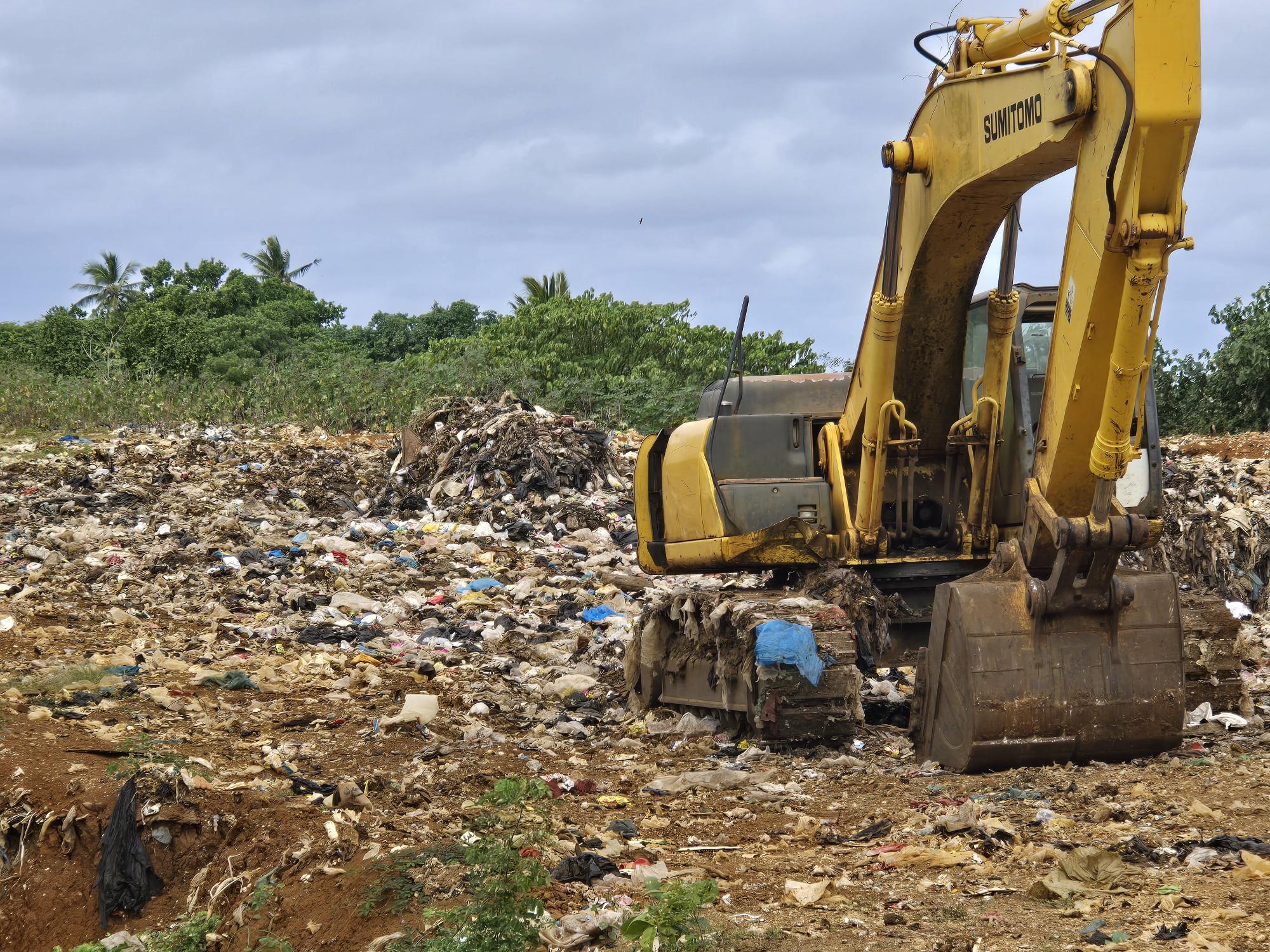 Earth moving equipment can be seen at the Vava’u Landfill